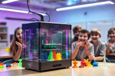 Estudiantes emocionados crean prototipos futuristas