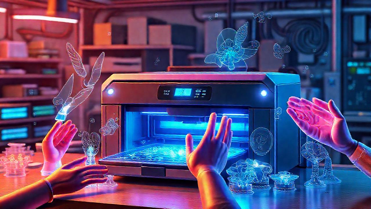 Impresión futurista, guía holográfica y diseño técnico