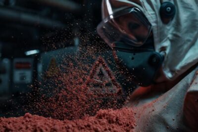 Peligro industrial: polvo y protección severa