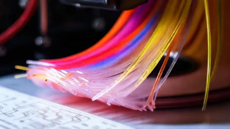 Filamento translúcido se imprime en colores
