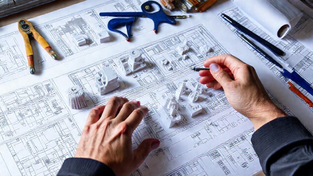 Diseño técnico preciso y bien iluminado