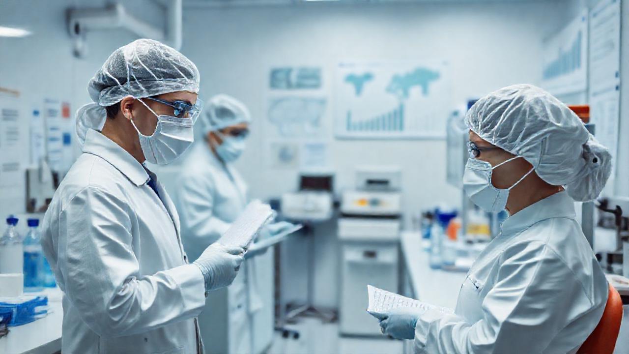 Laboratorio profesional y estéril, seguro