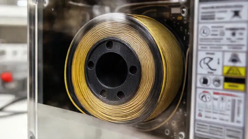 Filamento desvaneciéndose en laboratorio analítico