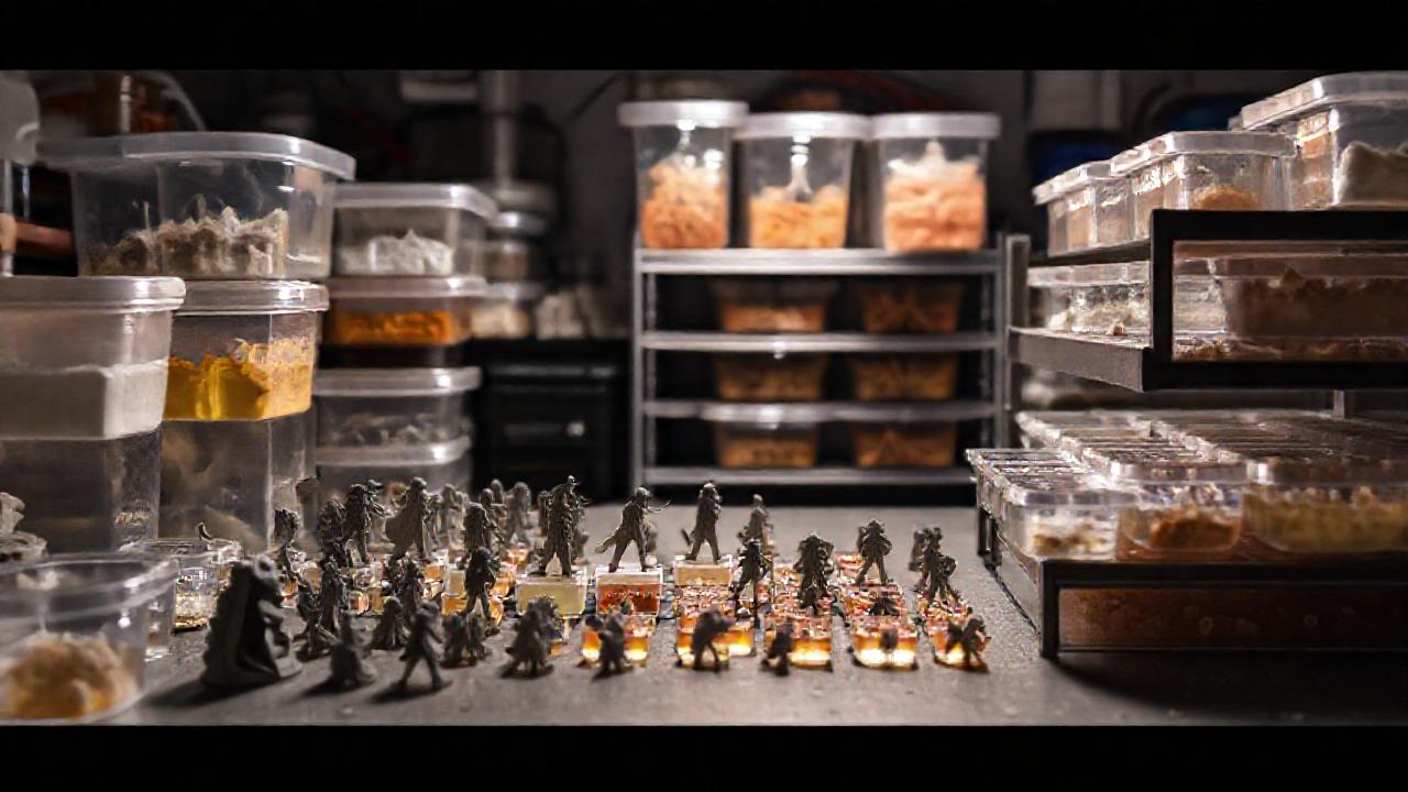 Creación detallada de miniaturas en estudio