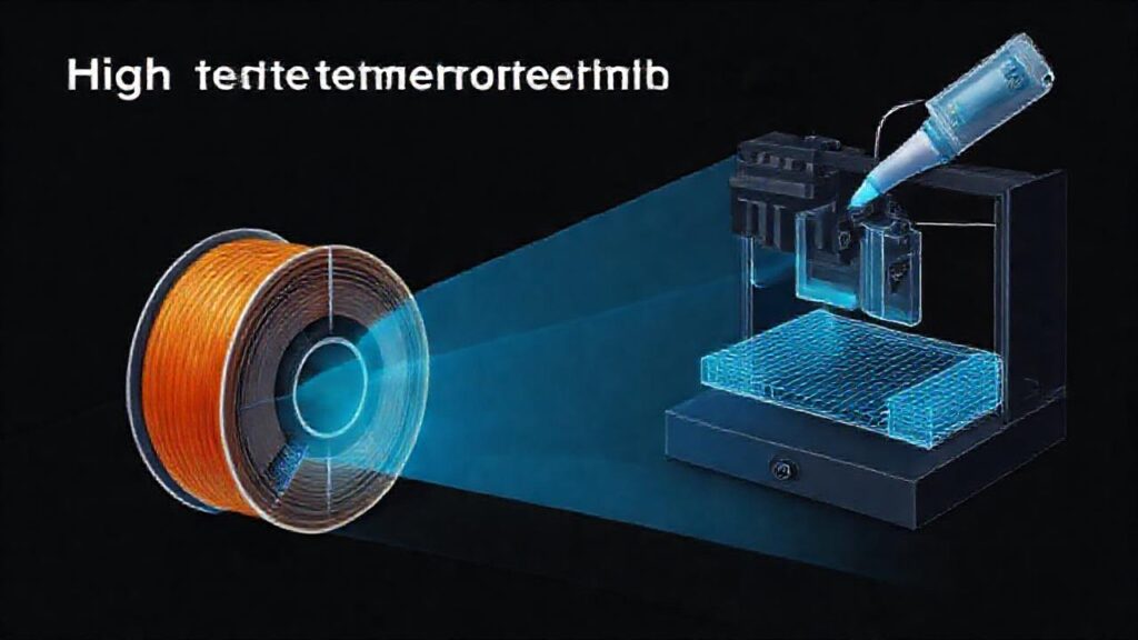 Impresora ABS de alta temperatura detallada