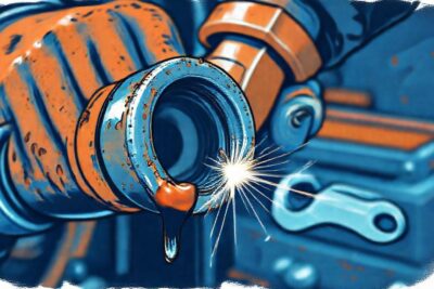 Mecanico trabaja con herramientas brillantes