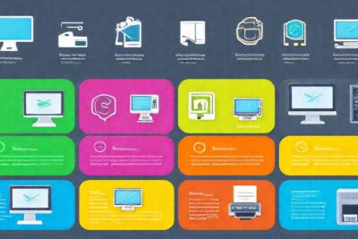 Iconos y pantallas modernas