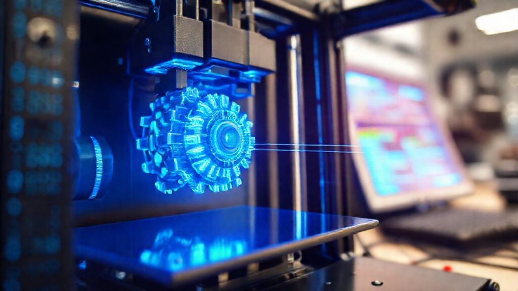 Impresora 3D crea enérgica tecnología futurista