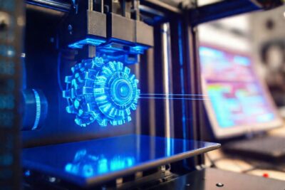 Impresora 3D crea enérgica tecnología futurista