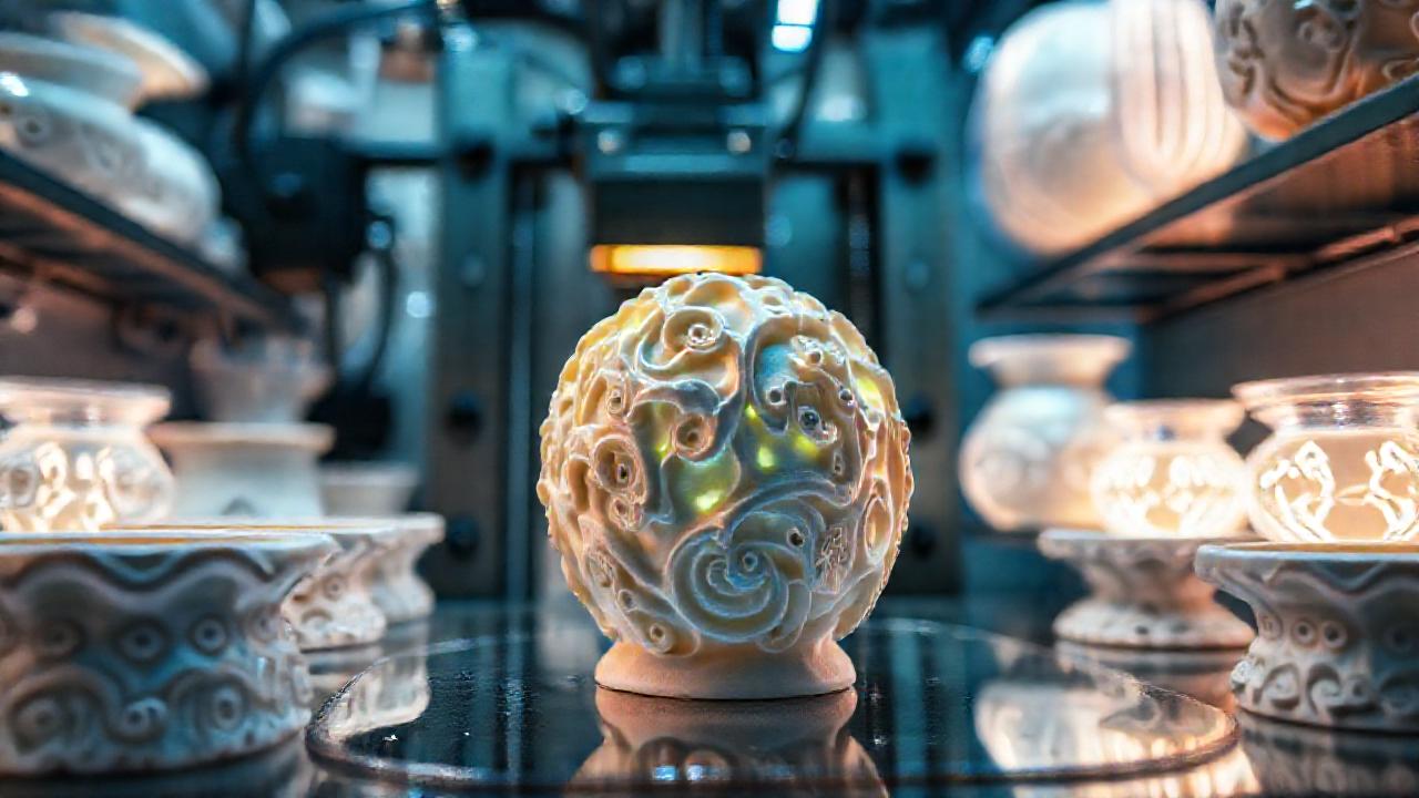 Laboratorio cerámico futurista imprime diseños complejos