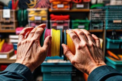 Manos crean objetos reciclados con detalle