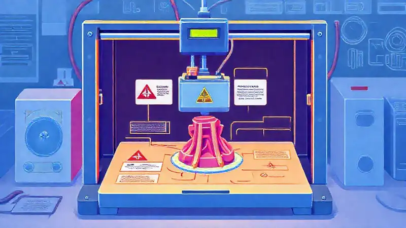 Impresora 3D muestra errores coloridos