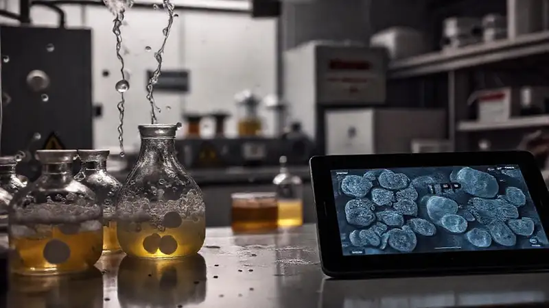Laboratorio peligroso con muestras TPU