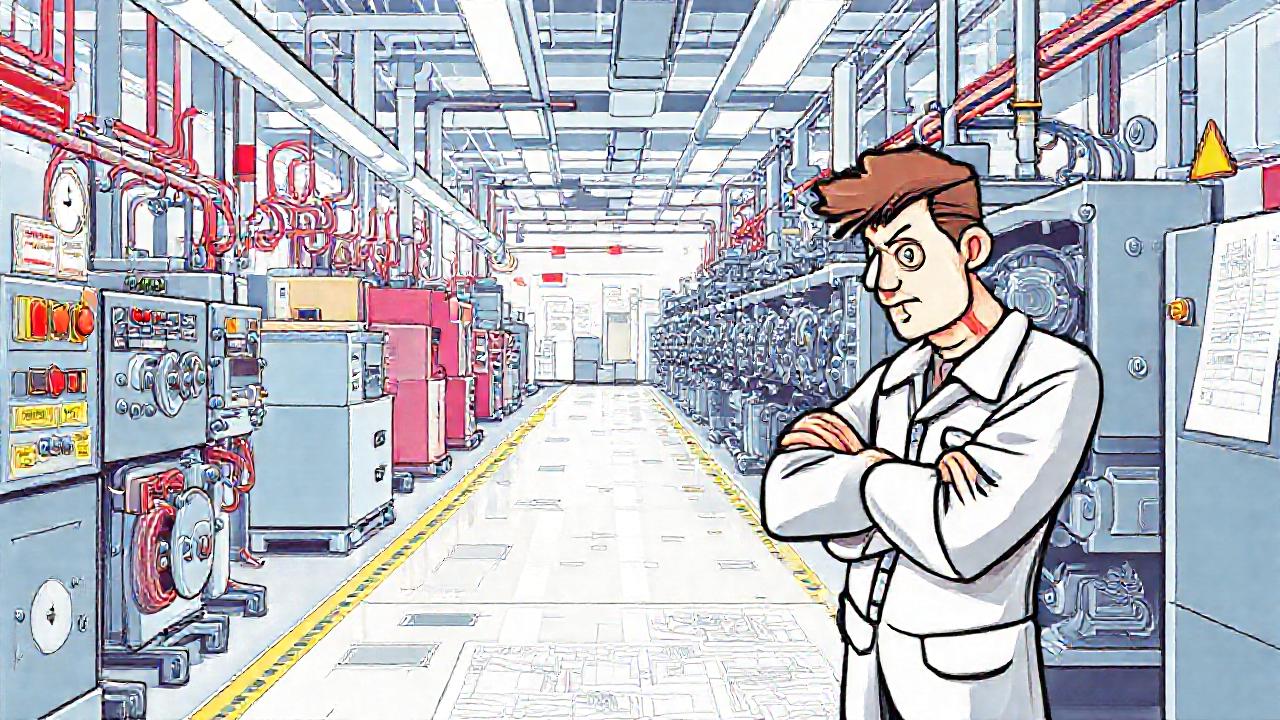 Un técnico frustrado corrige un error