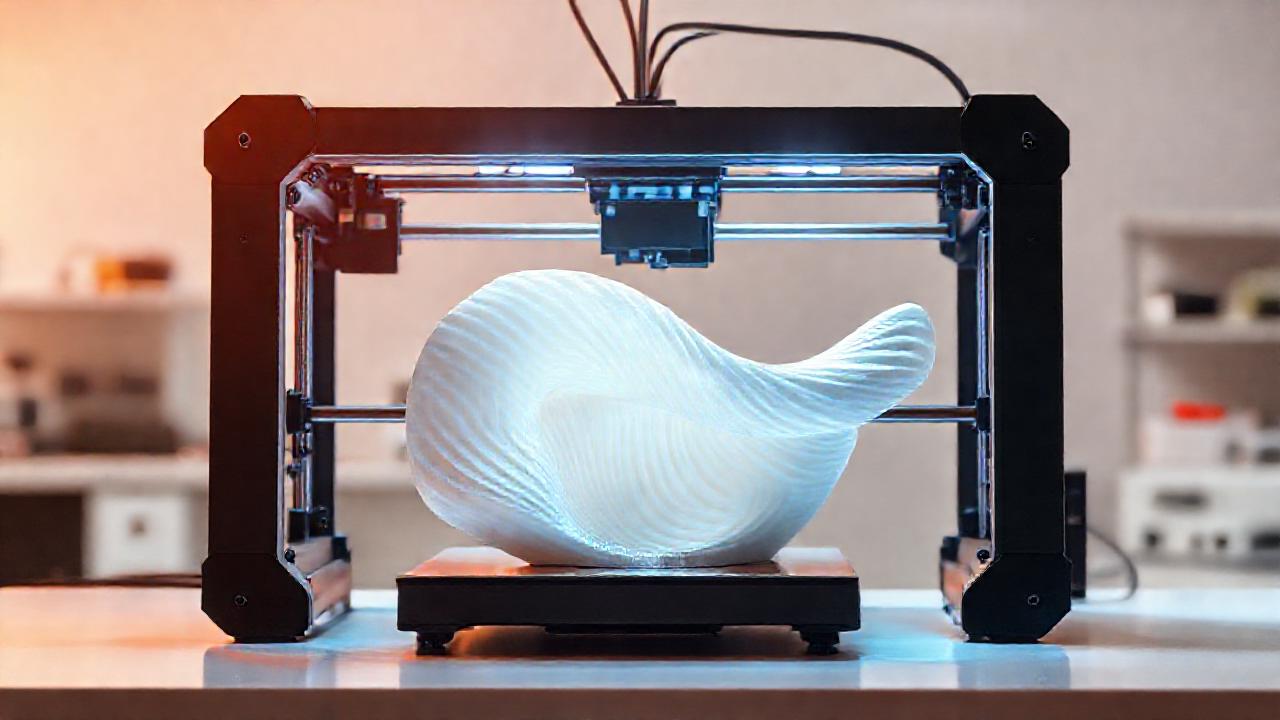 Impresora 3D futurista crea formas complejas
