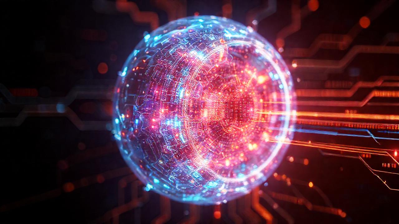 Un objeto digital futurista y pulido