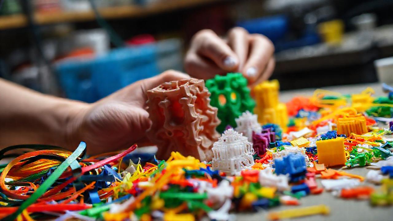 Impresiones 3D creativas y reutilizadas se construyen