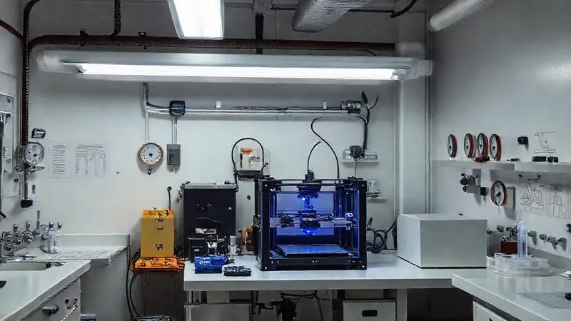 Laboratorio técnico y tranquilo para impresión